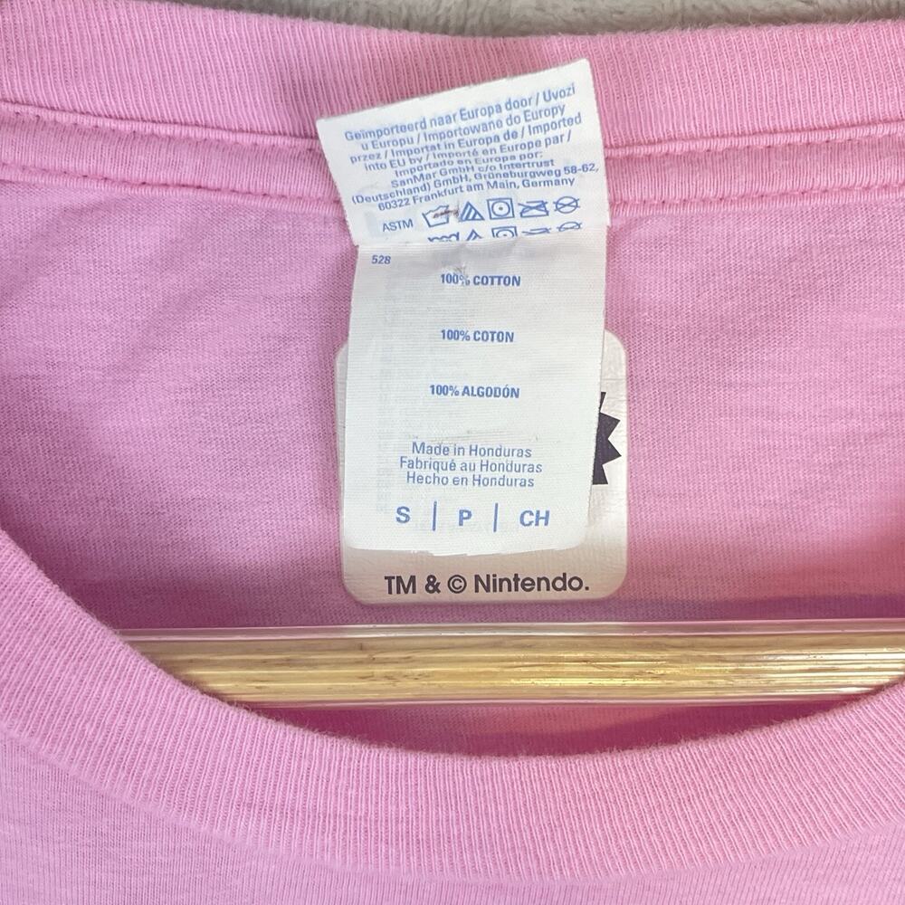 Nintendo Super Mario Bros Men's Pink T-Shirt Size S Character Grid Official - Picture 7 of 10